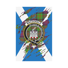 Load image into Gallery viewer, Macdonald Of Clan Ranald Lives In Me Tartan Flag