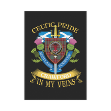 Load image into Gallery viewer, Crawford Clan Celtic Pride Garden Flag | Over 300 Clans | Special Custom Design