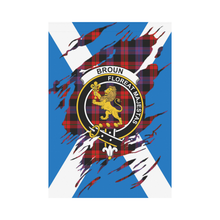Load image into Gallery viewer, Broun (Or Brown) Lives In Me Tartan Flag