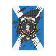 Load image into Gallery viewer, Fleming Lives In Me Tartan Flag