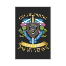 Load image into Gallery viewer, Fletcher Clan Celtic Pride Garden Flag | Over 300 Clans | Special Custom Design