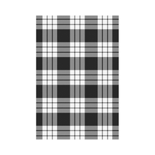 Load image into Gallery viewer, MacFarlane Black _ White Tartan Flag