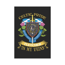 Load image into Gallery viewer, Fletcher Clan Celtic Pride Garden Flag | Over 300 Clans | Special Custom Design