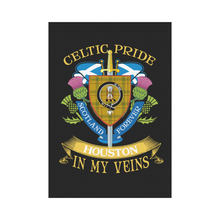 Load image into Gallery viewer, Houston Clan Celtic Pride Garden Flag | Over 300 Clans | Special Custom Design