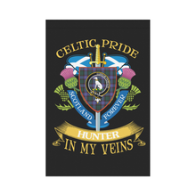 Load image into Gallery viewer, Hunter Clan Celtic Pride Garden Flag | Over 300 Clans | Special Custom Design