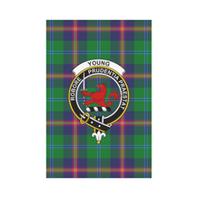 Load image into Gallery viewer, Young Modern Tartan Flag Clan Badge,tartan garden flag,tartan,Scottish Tartan,Scottish Clans,Scots Tartan,Scotland Tartan,online shopping,Merry Christmas,garden flags,garden flag,Cyber Monday,Black Friday,tartan flag