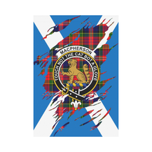 Load image into Gallery viewer, Macpherson Lives In Me Tartan Flag