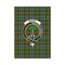 Load image into Gallery viewer, Bisset Tartan Flag Clan Badge