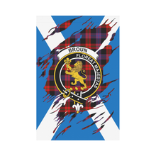 Load image into Gallery viewer, Broun (Or Brown) Lives In Me Tartan Flag - Broun (Or Brown) ,Tartan Flag,tartan,Scottish Tartan,Scottish Clans,Scots Tartan,Scotland Tartan,rr_track_tartan,rr_track_nltartan,rr_track_dnt,online shopping,Merry Christmas,garden flags,garden flag,Cyber Monday,Black Friday,Tartan Lives in me