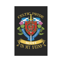 Load image into Gallery viewer, Scott Clan Celtic Pride Garden Flag | Over 300 Clans | Special Custom Design