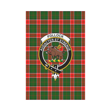 Load image into Gallery viewer, Pollock Modern Tartan Flag Clan Badge