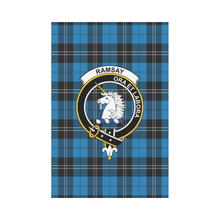 Load image into Gallery viewer, Ramsay Blue Ancient Tartan Flag Clan Badge