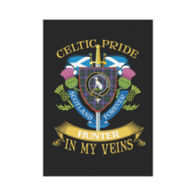Load image into Gallery viewer, Hunter Clan Celtic Pride Garden Flag | Over 300 Clans | Special Custom Design