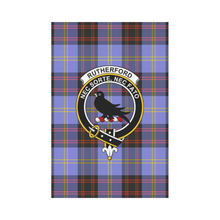 Load image into Gallery viewer, Rutherford Tartan Flag Clan Badge