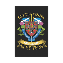 Load image into Gallery viewer, Sinclair Clan Celtic Pride Garden Flag | Over 300 Clans | Special Custom Design