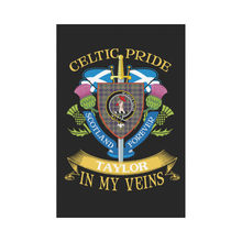 Load image into Gallery viewer, Taylor (or Tailyour) Clan Celtic Pride Garden Flag | Over 300 Clans | Special Custom Design