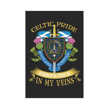 Load image into Gallery viewer, Kirkpatrick Clan Celtic Pride Garden Flag | Over 300 Clans | Special Custom Design