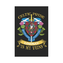 Load image into Gallery viewer, Lindsay Clan Celtic Pride Garden Flag | Over 300 Clans | Special Custom Design