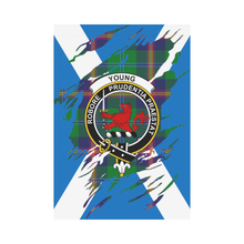 Load image into Gallery viewer, Young Lives In Me Tartan Flag - Young ,Tartan Flag,tartan,Scottish Tartan,Scottish Clans,Scots Tartan,Scotland Tartan,rr_track_tartan,rr_track_nltartan,rr_track_dnt,online shopping,Merry Christmas,garden flags,garden flag,Cyber Monday,Black Friday,Tartan Lives in me