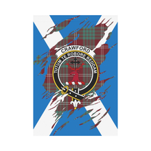 Load image into Gallery viewer, Crawford Lives In Me Tartan Flag
