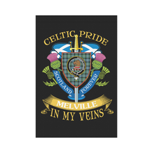 Load image into Gallery viewer, Melville Clan Celtic Pride Garden Flag | Over 300 Clans | Special Custom Design