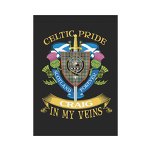 Load image into Gallery viewer, Craig Clan Celtic Pride Garden Flag | Over 300 Clans | Special Custom Design
