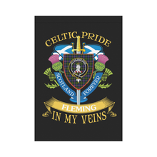 Load image into Gallery viewer, Fleming Clan Celtic Pride Garden Flag | Over 300 Clans | Special Custom Design