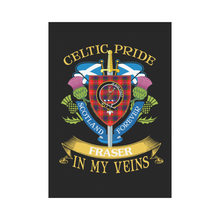 Load image into Gallery viewer, Fraser (of Lovat) Clan Celtic Pride Garden Flag | Over 300 Clans | Special Custom Design