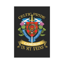Load image into Gallery viewer, Cameron Clan Celtic Pride Garden Flag | Over 300 Clans | Special Custom Design