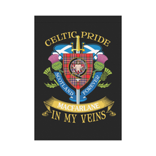 Load image into Gallery viewer, MacFarlane Clan Celtic Pride Garden Flag | Over 300 Clans | Special Custom Design