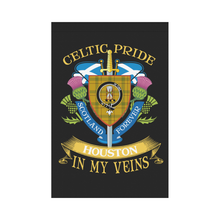 Load image into Gallery viewer, Houston Clan Celtic Pride Garden Flag | Over 300 Clans | Special Custom Design