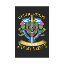 Load image into Gallery viewer, Craig Clan Celtic Pride Garden Flag | Over 300 Clans | Special Custom Design